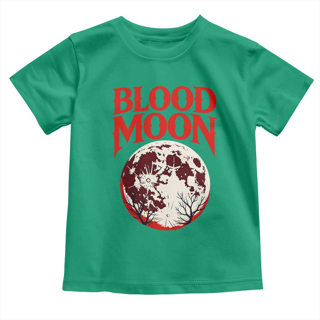 Retro Blood Moon Graphic Toddler T Shirt Mystic Celestial Gothic Astronomy Art TS02 Irish Green Print Your Wear