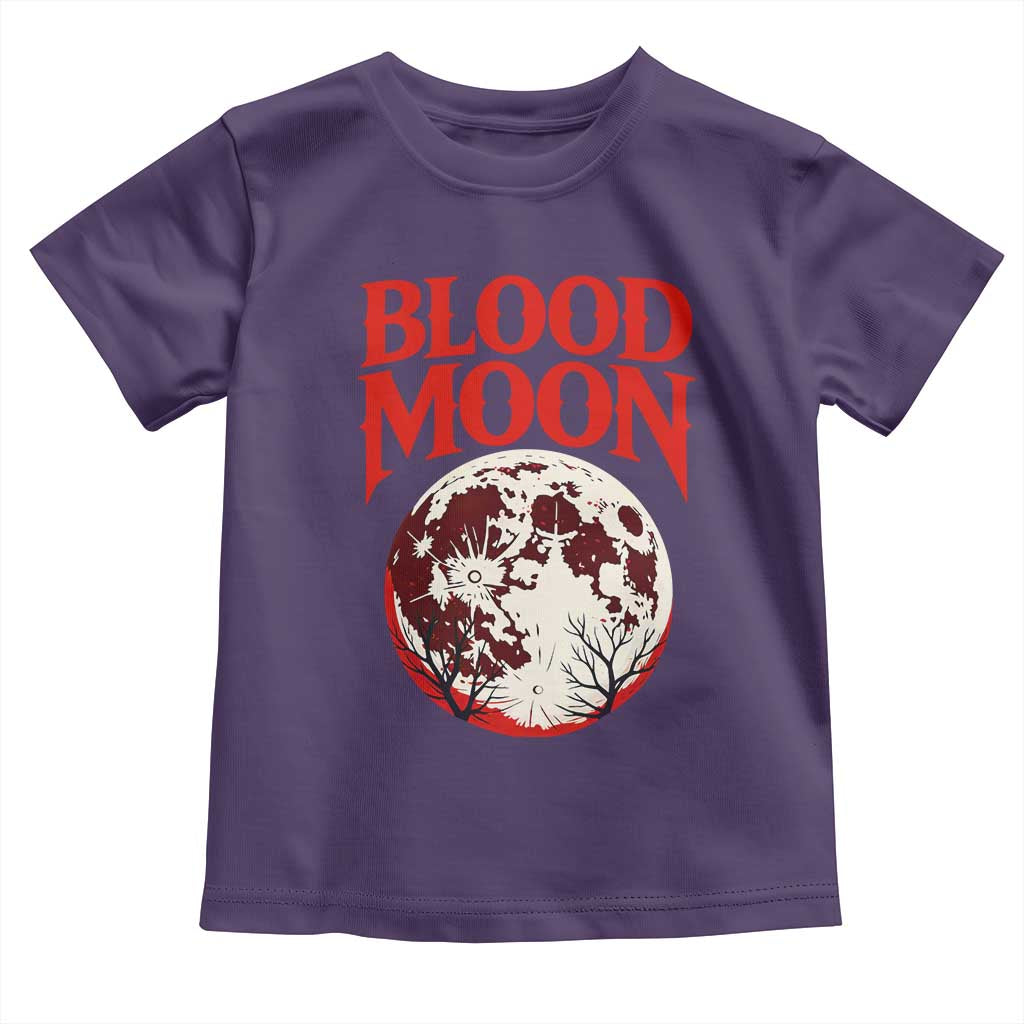Retro Blood Moon Graphic Toddler T Shirt Mystic Celestial Gothic Astronomy Art TS02 Purple Print Your Wear