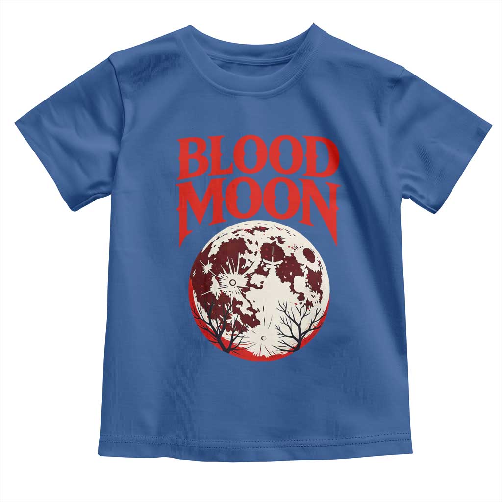Retro Blood Moon Graphic Toddler T Shirt Mystic Celestial Gothic Astronomy Art TS02 Royal Blue Print Your Wear