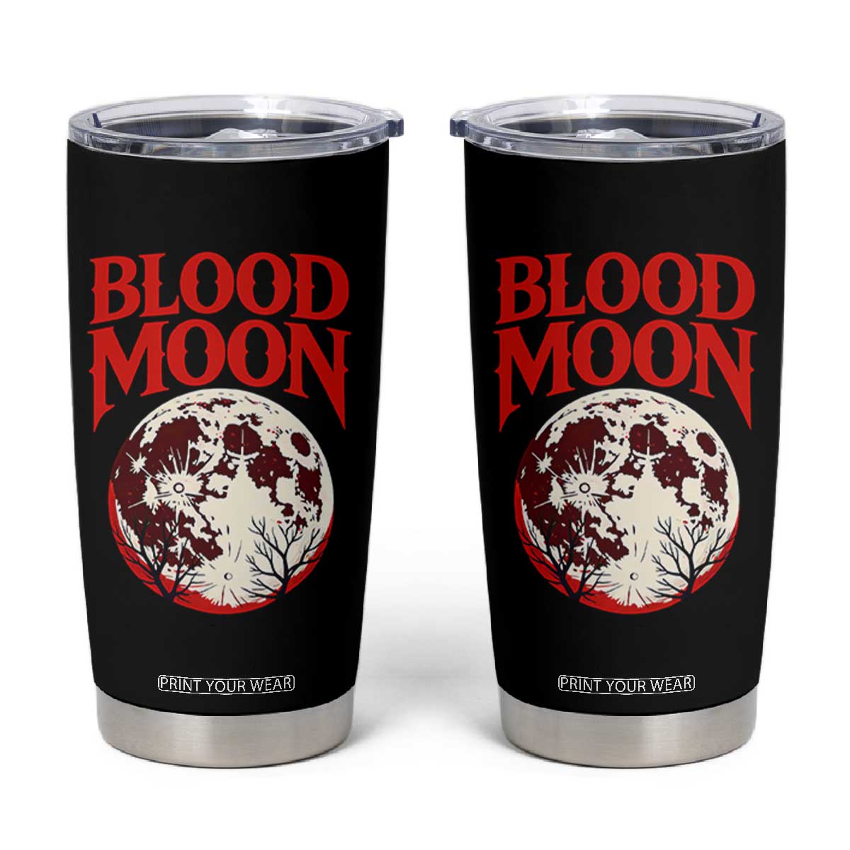Retro Blood Moon Graphic Tumbler Cup Mystic Celestial Gothic Astronomy Art TS02 Black Print Your Wear