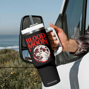Retro Blood Moon Graphic Tumbler With Handle Mystic Celestial Gothic Astronomy Art TS02 Print Your Wear