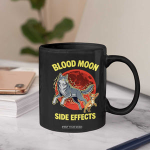 Funny Blood Moon Side Effects Wolf and Chihuahua Dog Humor Graphic Coffee Mug TS02 Print Your Wear
