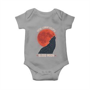 Total Lunar Eclipse March 3 2026 Baby Onesie Constellation Wolf Souvenir Graphic TS02 Sport Gray Print Your Wear