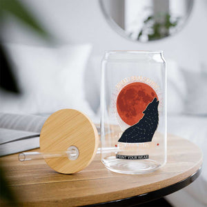 Total Lunar Eclipse March 3 2026 Glass Can Constellation Wolf Souvenir Graphic TS02 Print Your Wear