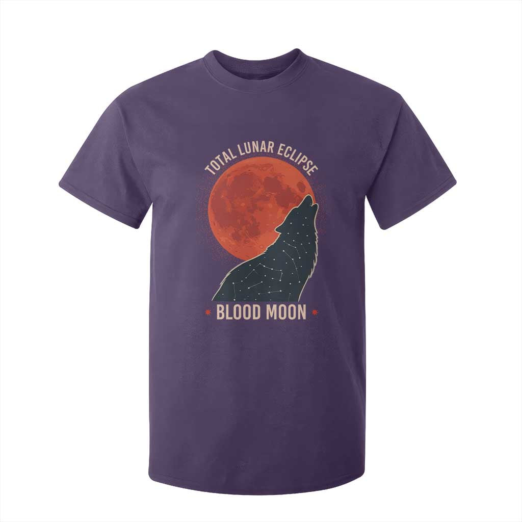 Total Lunar Eclipse March 3 2026 T Shirt For Kid Constellation Wolf Souvenir Graphic TS02 Purple Print Your Wear