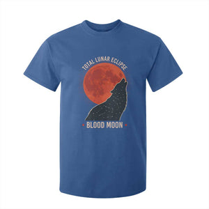 Total Lunar Eclipse March 3 2026 T Shirt For Kid Constellation Wolf Souvenir Graphic TS02 Royal Blue Print Your Wear