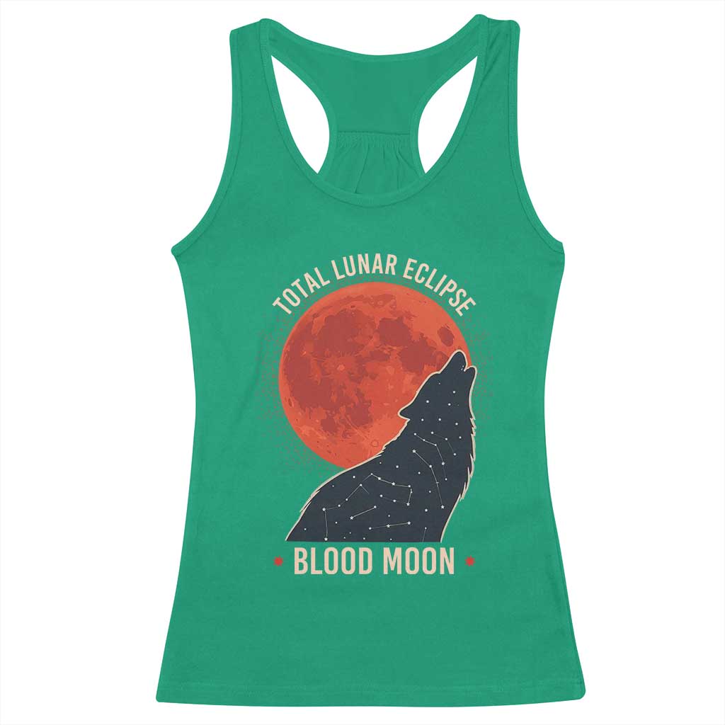 Total Lunar Eclipse March 3 2026 Racerback Tank Top Constellation Wolf Souvenir Graphic TS02 Irish Green Print Your Wear