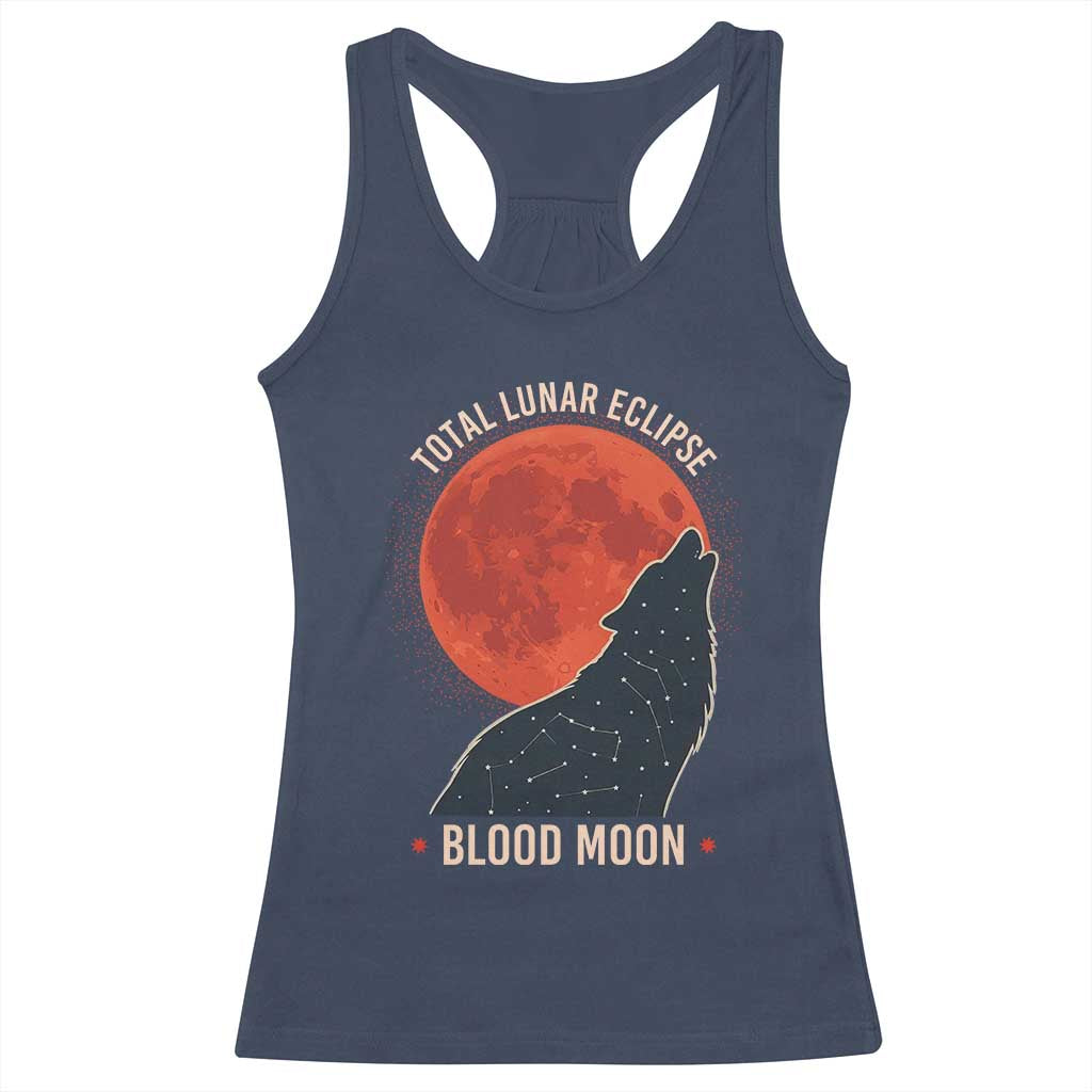 Total Lunar Eclipse March 3 2026 Racerback Tank Top Constellation Wolf Souvenir Graphic TS02 Navy Print Your Wear
