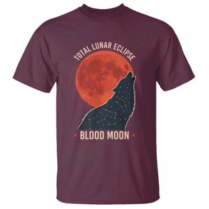 Total Lunar Eclipse March 3 2026 T Shirt Constellation Wolf Souvenir Graphic TS02 Maroon Print Your Wear