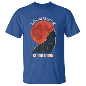 Total Lunar Eclipse March 3 2026 T Shirt Constellation Wolf Souvenir Graphic TS02 Royal Blue Print Your Wear