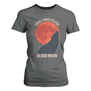 Total Lunar Eclipse March 3 2026 T Shirt For Women Constellation Wolf Souvenir Graphic TS02 Dark Heather Print Your Wear
