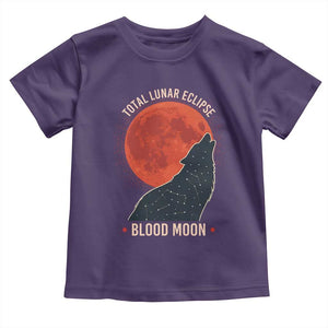 Total Lunar Eclipse March 3 2026 Toddler T Shirt Constellation Wolf Souvenir Graphic TS02 Purple Print Your Wear