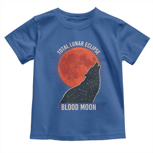 Total Lunar Eclipse March 3 2026 Toddler T Shirt Constellation Wolf Souvenir Graphic TS02 Royal Blue Print Your Wear