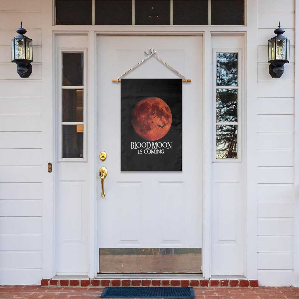 Blood Moon Is Coming Spooky Halloween Garden Flag Flying Bats Gothic Dark Horror Graphic TS02 Print Your Wear