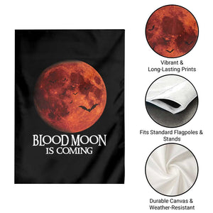 Blood Moon Is Coming Spooky Halloween Garden Flag Flying Bats Gothic Dark Horror Graphic TS02 Print Your Wear
