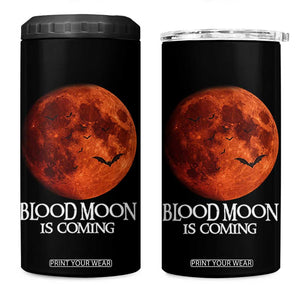 Blood Moon Is Coming Spooky Halloween 4 in 1 Can Cooler Tumbler Flying Bats Gothic Dark Horror Graphic TS02 One Size: 16 oz Black Print Your Wear