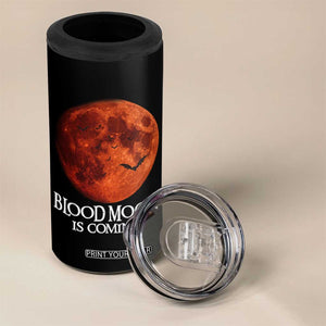 Blood Moon Is Coming Spooky Halloween 4 in 1 Can Cooler Tumbler Flying Bats Gothic Dark Horror Graphic TS02 Print Your Wear