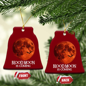 Blood Moon Is Coming Spooky Halloween Ceramic Ornament Flying Bats Gothic Dark Horror Graphic TS02 Print Your Wear