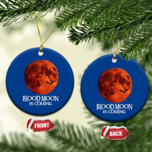 Blood Moon Is Coming Spooky Halloween Ceramic Ornament Flying Bats Gothic Dark Horror Graphic TS02 1pc Blue Print Your Wear