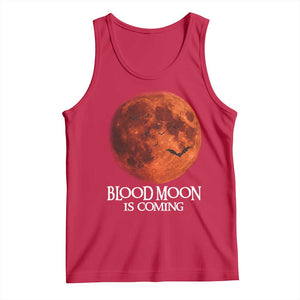 Blood Moon Is Coming Spooky Halloween Tank Top Flying Bats Gothic Dark Horror Graphic TS02 Red Print Your Wear