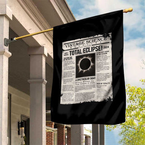 Retro Vintage Science Magazine Total Solar Eclipse 2024 Garden Flag Historic Totality Astronomy Geek Memorabilia TS02 Print Your Wear