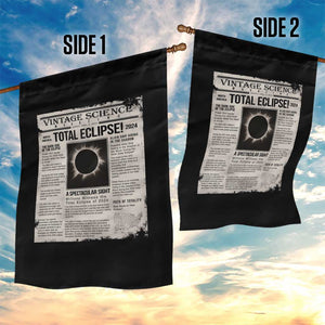 Retro Vintage Science Magazine Total Solar Eclipse 2024 Garden Flag Historic Totality Astronomy Geek Memorabilia TS02 Print Your Wear