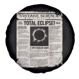 Retro Vintage Science Magazine Total Solar Eclipse 2024 Spare Tire Cover Historic Totality Astronomy Geek Memorabilia TS02 Print Your Wear
