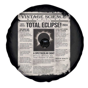 Retro Vintage Science Magazine Total Solar Eclipse 2024 Spare Tire Cover Historic Totality Astronomy Geek Memorabilia TS02 Print Your Wear