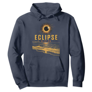 Total Solar Eclipse August 12 2026 Celestial Totality Hoodie Ocean Beach View Astronomy Souvenir TS02 Navy Print Your Wear