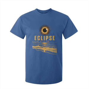 Total Solar Eclipse August 12 2026 Celestial Totality T Shirt For Kid Ocean Beach View Astronomy Souvenir TS02 Royal Blue Print Your Wear