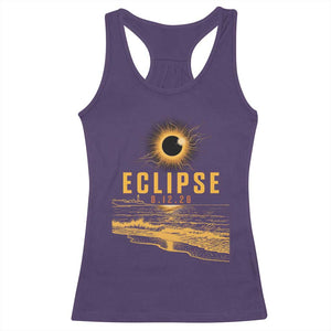 Total Solar Eclipse August 12 2026 Celestial Totality Racerback Tank Top Ocean Beach View Astronomy Souvenir TS02 Purple Print Your Wear