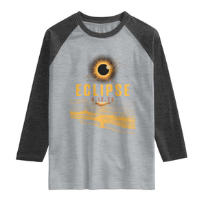 Total Solar Eclipse August 12 2026 Celestial Totality Raglan Shirt Ocean Beach View Astronomy Souvenir TS02 Heather Gray Heather Charcoal Print Your Wear