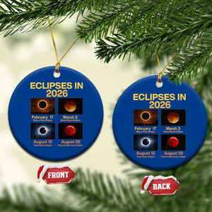 Eclipses in 2026 Celestial Calendar Infographic Ceramic Ornament Space Nerd Astronomy Gift Astrology Lover TS02 1pc Blue Print Your Wear