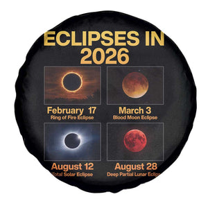 Eclipses in 2026 Celestial Calendar Infographic Spare Tire Cover Space Nerd Astronomy Gift Astrology Lover TS02 Print Your Wear