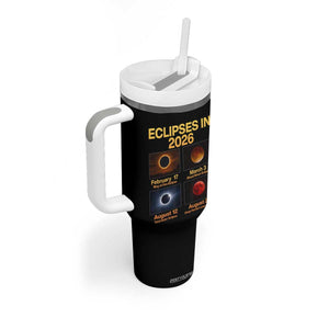 Eclipses in 2026 Celestial Calendar Infographic Tumbler With Handle Space Nerd Astronomy Gift Astrology Lover TS02 Print Your Wear