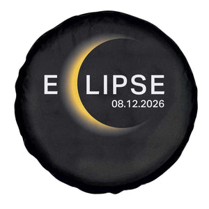Minimalist 2026 Total Solar Eclipse Spare Tire Cover August 12 Totality Astronomy Souvenir TS02 Print Your Wear