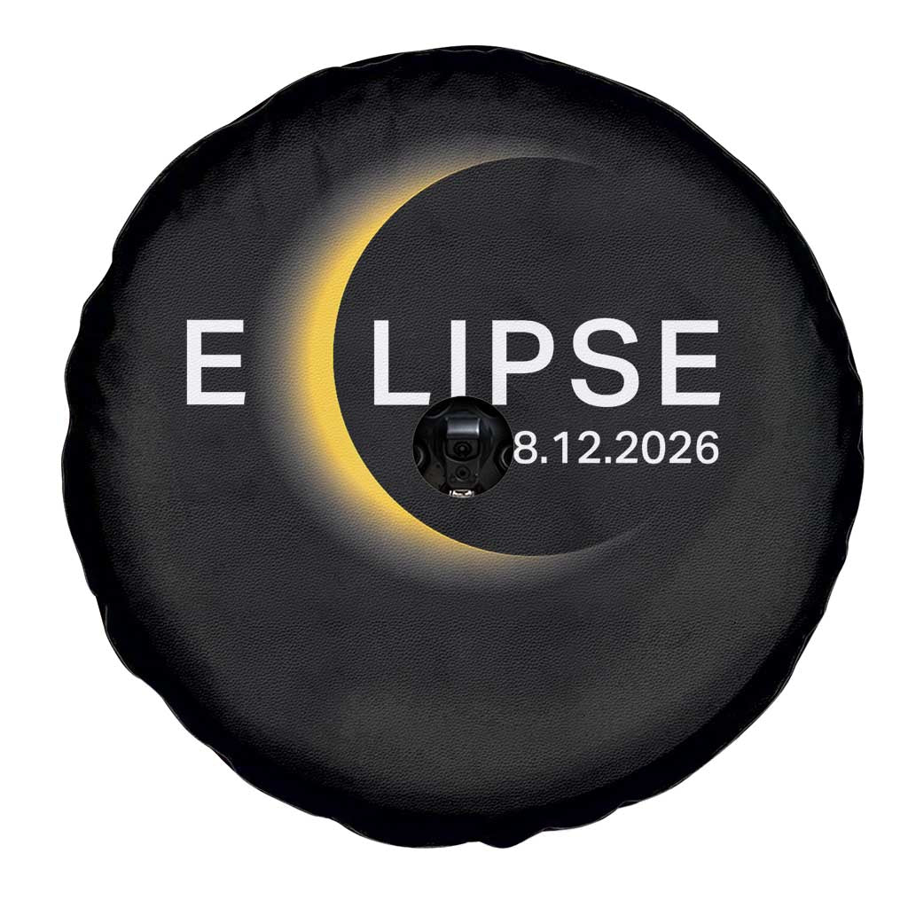 Minimalist 2026 Total Solar Eclipse Spare Tire Cover August 12 Totality Astronomy Souvenir TS02 Print Your Wear