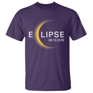 Minimalist 2026 Total Solar Eclipse T Shirt August 12 Totality Astronomy Souvenir TS02 Purple Print Your Wear