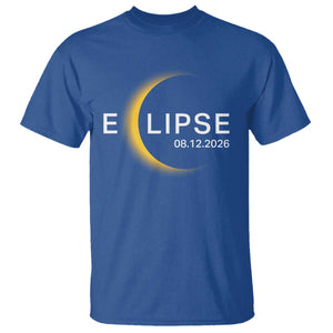 Minimalist 2026 Total Solar Eclipse T Shirt August 12 Totality Astronomy Souvenir TS02 Royal Blue Print Your Wear
