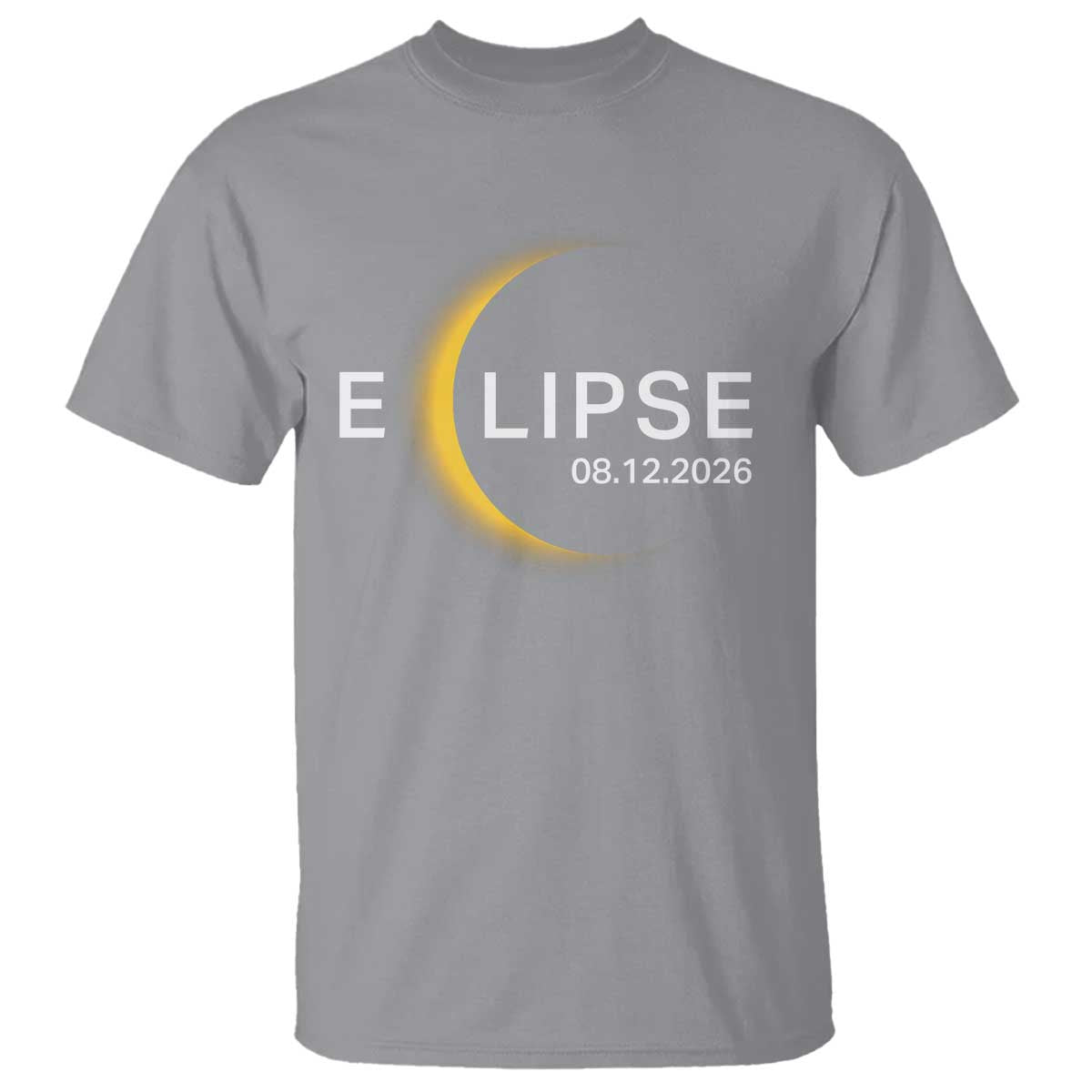 Minimalist 2026 Total Solar Eclipse T Shirt August 12 Totality Astronomy Souvenir TS02 Sport Gray Print Your Wear