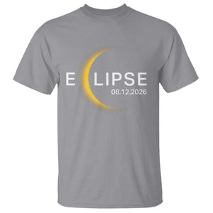 Minimalist 2026 Total Solar Eclipse T Shirt August 12 Totality Astronomy Souvenir TS02 Sport Gray Print Your Wear