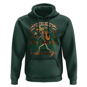 Mexican Skeleton Hoodie Let's Fiesta Cinco De Mayo Sugar Skull TS02 Dark Forest Green Print Your Wear