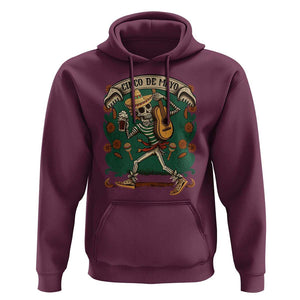 Mexican Skeleton Hoodie Let's Fiesta Cinco De Mayo Sugar Skull TS02 Maroon Print Your Wear