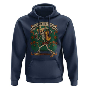 Mexican Skeleton Hoodie Let's Fiesta Cinco De Mayo Sugar Skull TS02 Navy Print Your Wear