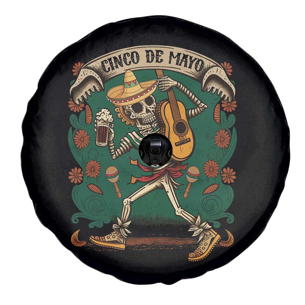 Mexican Skeleton Spare Tire Cover Cinco De Mayo Let's Fiesta 5 De Mayo TS02 Print Your Wear
