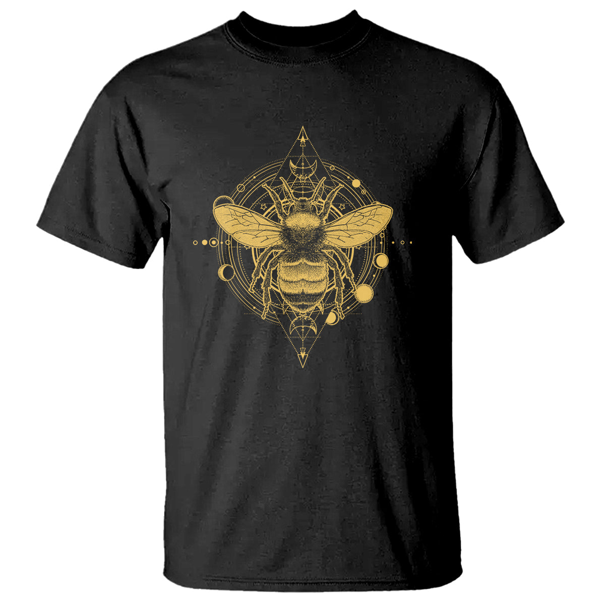Celestial Entomology Bumblebee T Shirt Spiritual Bee Lover Geometric TS02 Black Print Your Wear