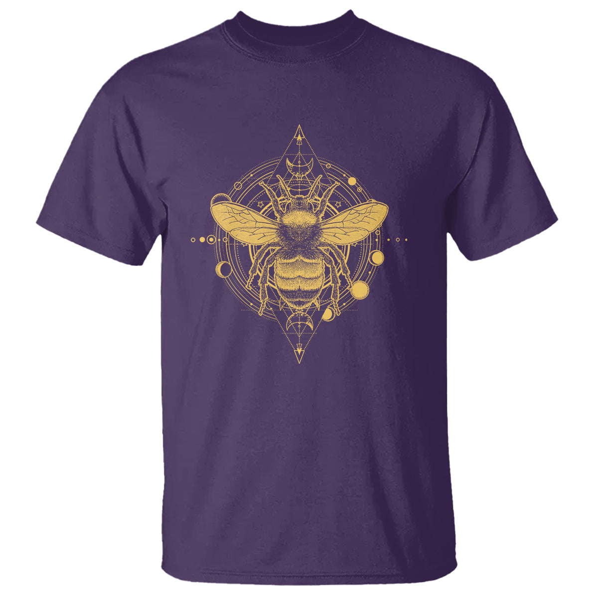 Celestial Entomology Bumblebee T Shirt Spiritual Bee Lover Geometric TS02 Purple Print Your Wear