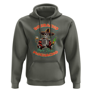 Funny Drinking Lover Spanish Hoodie Latino Borracho Pero Buen Muchacho TS02 Military Green Print Your Wear