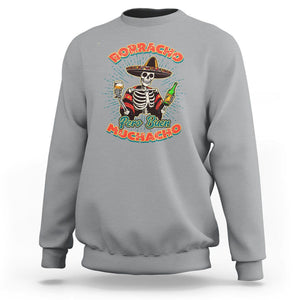 Funny Drinking Lover Spanish Sweatshirt Latino Borracho Pero Buen Muchacho TS02 Sport Gray Print Your Wear