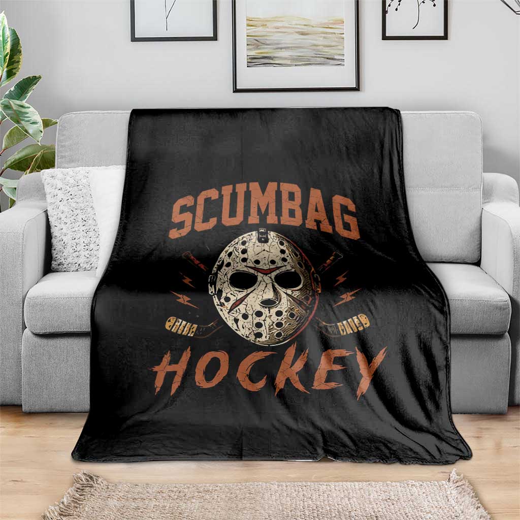 Scumbag Hockey Goalie Mask Distressed Sports Graphic Throw Blanket TS02 Print Your Wear